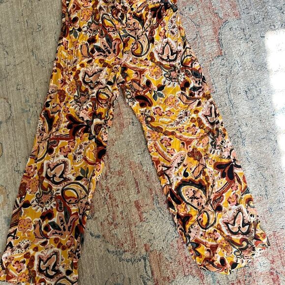 Jules & Leopold Pants - Colorful Paisley Wide-Leg Pants